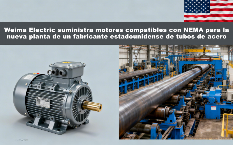 Weima Electric suministra motores compatibles con NEMA para la nueva planta de un fabricante estadounidense de tubos de acero